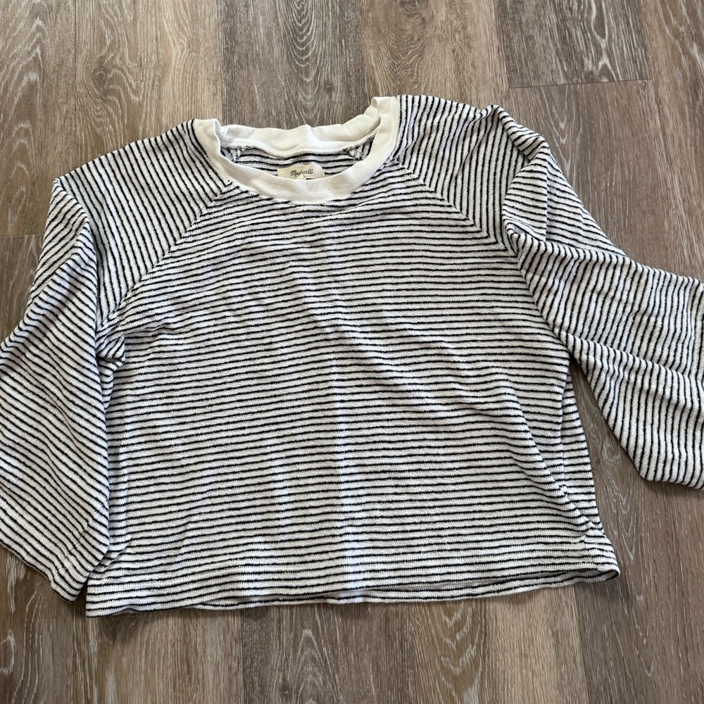 Madewell Striped Black and White Top